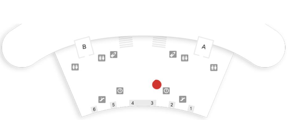 第2旅客ターミナル1階の入国エリア